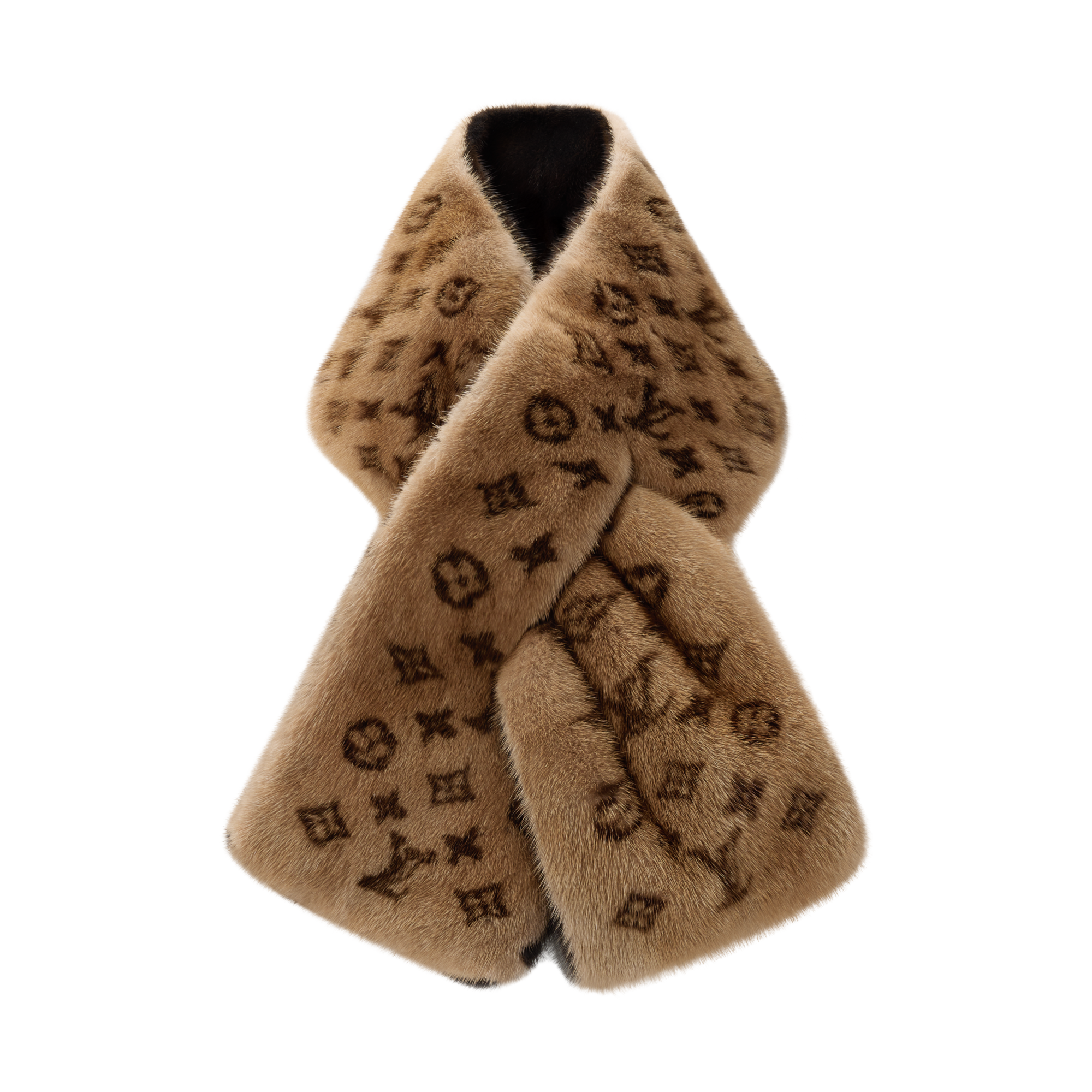 Monogram Reverse Fur Scarf . - Luxury Accessories - M75891 Black